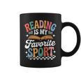 Reading Is My Favorite Sport Book Lover Quote Groovy Graphic Print Coffee Mug