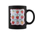 Reading Is My Jam Preppy Stawberry Bookworm Book Lover Nerd Graphic Print Coffee Mug