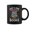 Reading Just A Girl Who Loves Books Graphic Print Coffee Mug