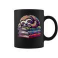 Reading Muffler Sloth On Stack Of Books Graphic Print Coffee Mug