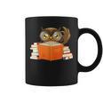 Reading Owl Art Men Women Kids Bookworm Book Lovers Graphic Print Coffee Mug