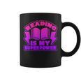Reading Is My Superpower Graphic Book T-Shirt Graphic Print Coffee Mug