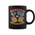 Reading Is A Ticket To Adventure Book Library Themed Graphic Print Coffee Mug