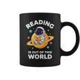 Reading Is Out Of This World Astronaut Book Lover Graphic Print Coffee Mug
