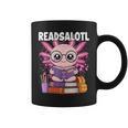 Readsalotl Axolotl Reading Book Bookworm Graphic Print Coffee Mug Readsalotl Axolotl Reading Book Bookworm Graphic Print Coffee Mug