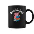 Readsalotl Axolotl Reading a Book Bookworm Graphic Print Coffee Mug