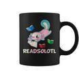 Readsolotl Axolotls Funny Kids Reading Fish Books Lizard Graphic Print Coffee Mug