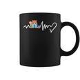 Red Panda Reading Book Heartbeat Graphic Print Coffee Mug