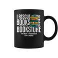 I Rescue Books Trapped Bookstore Book Reader Bookworm Graphic Print Coffee Mug