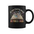 Retired 2026 A New Chapter Begins Floral Book Retirement Graphic Print Coffee Mug