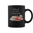 Retired But Forever A Teacher At Heart Vintage Books & Apple Graphic Print Coffee Mug