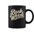 Retro Book Worm Reading For Book Lovers Graphic Print Coffee Mug