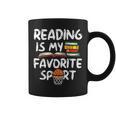 Retro Reading Is My Favorite Sport Basketball World Book Day Graphic Print Coffee Mug