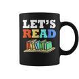 Retro Reading Teacher Book Lover Let's Read Graphic Print Coffee Mug