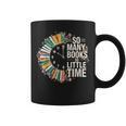 Retro So Many Books Little Time Book Clock Reading Graphic Print Coffee Mug Retro So Many Books Little Time Book Clock Reading Graphic Print Coffee Mug