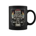 Retro Vintage Reading Reader Book Lover Literature Library Graphic Print Coffee Mug