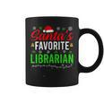Santa's Favorite Librarian Cute Book Lover Christmas Graphic Print Coffee Mug