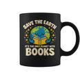 Save Earth It´s Only Planet With Books Reading Earth Day Graphic Print Coffee Mug