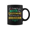 School Librarian Assistant Mask Book Reading Library Graphic Print Coffee Mug