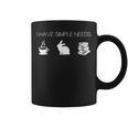 I Have Simple Needs Bunny Coffee Rabbit Books Graphic Print Coffee Mug