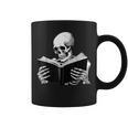 Skeleton Reading Book Bookworm Reader Bookish Halloween Graphic Print Coffee Mug