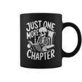 Skeleton Reading Book Halloween Just One More Chapter Graphic Print Coffee Mug