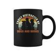 Slightly Distracted From Dogs And Books Retro Vintage Graphic Print Coffee Mug