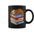 Sloth Napping On Book Stack Graphic Print Coffee Mug