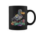 Smart Pigeon Sitting On Book Stack Graphic Print Coffee Mug