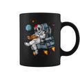 Space Astronaut Reading Book Bookworm Nerd Librarian Graphic Print Coffee Mug