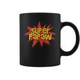Super Grandfather Comic Book Hero Tshirt Super Papaw Graphic Print Coffee Mug