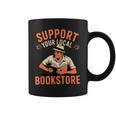 Support Your Local Bookstore Vintage Reader Graphic Print Coffee Mug