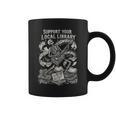 Support Your Local Library Goth Book Graphic Print Coffee Mug