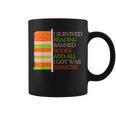 I Survived Reading Banned Books Librarians Book Enthusiasts Graphic Print Coffee Mug I Survived Reading Banned Books Librarians Book Enthusiasts Graphic Print Coffee Mug
