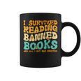 I Survived Reading Banned Books Read Librarian Men Women Graphic Print Coffee Mug