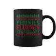 Teacher Ugly Sweater Christmas Science Of Reading Graphic Print Coffee Mug