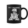 Teachersaurus Dinosaur Reading Book Reader Men Women Kids Graphic Print Coffee Mug