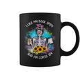 Tie-Dye Messy Bun Skull I Like My Books Spicy & My Coffee Graphic Print Coffee Mug