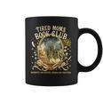 Tired Moms Book Club Cozy Night Coffee Reading Cat Graphic Print Coffee Mug