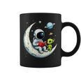 UFO Alien Astronaut Reading Book In Space Graphic Print Coffee Mug