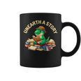 Unearth A Story Summer Reading 2026 Dinosaur Book Floral Graphic Print Coffee Mug Unearth A Story Summer Reading 2026 Dinosaur Book Floral Graphic Print Coffee Mug