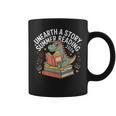 Unearth A Story Summer Reading 2026 Dinosaur Books Graphic Print Coffee Mug Unearth A Story Summer Reading 2026 Dinosaur Books Graphic Print Coffee Mug
