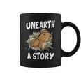 Unearth A Story Summer Reading Program 2026 Capybara Book Graphic Print Coffee Mug