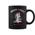 Unicorn Reading a Book Unearth a Story Program 2026 Graphic Print Coffee Mug