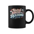 United States Of Reading Patriotic Book Lover Graphic Print Coffee Mug