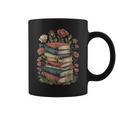 Vintage Books And Flowers Botanical Reading Illustration Graphic Print Coffee Mug Vintage Books And Flowers Botanical Reading Illustration Graphic Print Coffee Mug