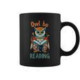 Vintage Owl Be Reading Funny Owl Read Books Tee Book Lover Graphic Print Coffee Mug