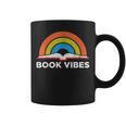 Vintage Retro Book Vibes Rainbow For Reading Lovers Graphic Print Coffee Mug Vintage Retro Book Vibes Rainbow For Reading Lovers Graphic Print Coffee Mug