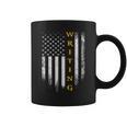 Vintage USA American Flag Writing Book Write Writer Women Kids Men Graphic Print Coffee Mug
