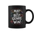 Whimsical Book Genre Battle Graphic Print Coffee Mug Whimsical Book Genre Battle Graphic Print Coffee Mug